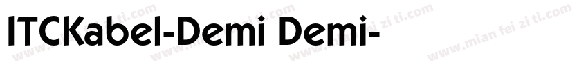 ITCKabel-Demi Demi字体转换